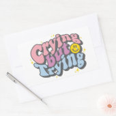 泣き叫びが試練 長方形シール (封筒)