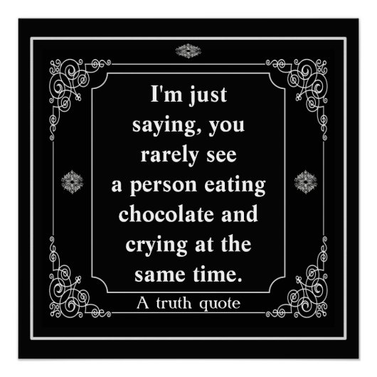 泣き叫びと食べ物チョコレートのポスター ポスター (正面)