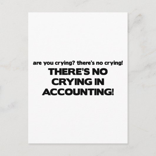 泣き叫びなし会計 ポストカード (正面)