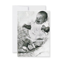 「泣き叫びなし」ベビーシャワー招待状