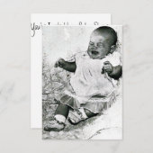 「泣き叫びなし」ベビーシャワー招待状 招待状 (正面/裏面)