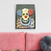 泣き叫びのピエロ – カラーポインティリズム/グーアッシュを呼び出す キャンバスプリント (インサイチュ (リビング))