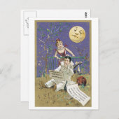 泣き叫びの月の詩のビクトリア時代の人の郵便はがき ポストカード (正面/裏面)