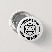 泣き叫びはフリーアクションピン 缶バッジ (正面&裏面)