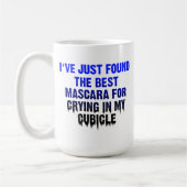 泣き叫びをMy Cubicle おもしろい Office Mugに保存 コーヒーマグカップ (左)