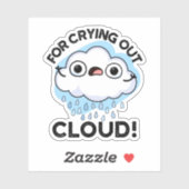 泣き叫びアウト雲おもしろい天気予報 シール (シート)