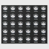 泣き叫びアウト雲のおもしろい天気Pun Dark BG ラッピングペーパー (フラット)