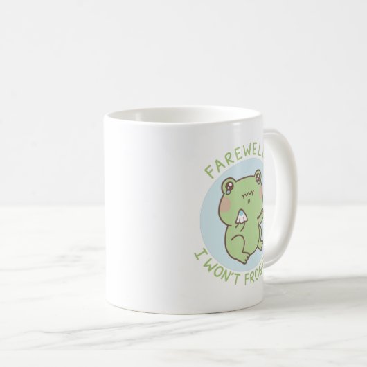 泣き叫びカエル別れ私はあなたを別れを得ることができない コーヒーマグカップ (正面右)