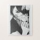 泣き叫びガールバラシュールスケッチアート ジグソーパズル (縦)