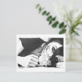 泣き叫びガールバラシュールスケッチアート ポストカード (スタンド正面)