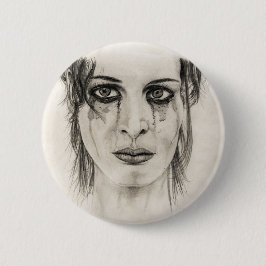 泣き叫びガール – スケッチ入り鉛筆 缶バッジ