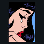 泣き叫びガール(ヴィンテージ漫画ガール) ポスター<br><div class="desc">古いヴィンテージストリップから取られた素晴らしい漫画写真。ベクトル化された写真。高品質.</div>