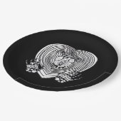 泣き叫びクラシックハート – スケルトンハンドハート ペーパープレート (アングル)