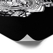 泣き叫びクラシックハート – スケルトンハンドハート ポスター (角)