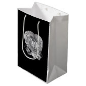 泣き叫びクラシックハート – スケルトンハンドハート ミディアムペーパーバッグ (正面アングル)
