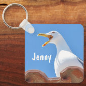 泣き叫びシーガル – 名パーソナライズされた前キーチェーン キーホルダー (正面)