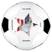 泣き叫びハゲ・イーグル、アメリカ国旗、スター サッカーボール (回転)