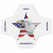 泣き叫びハゲ・イーグル、アメリカ国旗、スター サッカーボール (フラット)