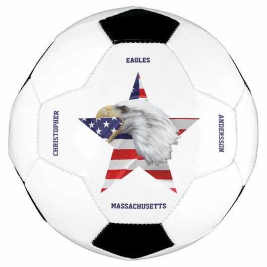 泣き叫びハゲ・イーグル、アメリカ国旗、スター サッカーボール (正面)