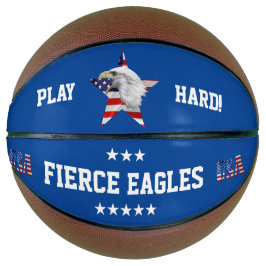 泣き叫びハゲ・イーグル、アメリカ国旗、スター バスケットボール