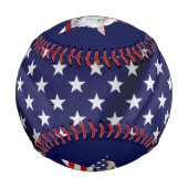 泣き叫びハゲ・イーグル、アメリカ国旗、スター 野球ボール (裏面)