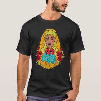 泣き叫びハートガールドリップスベージュダンクフロンスケートマッチ Tシャツ