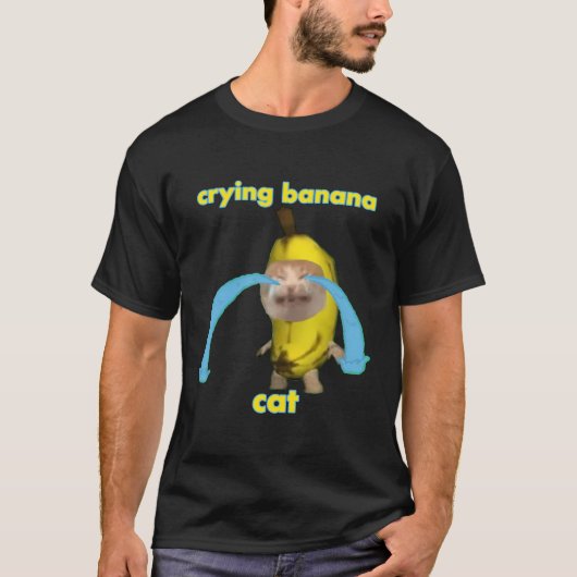泣き叫びバナナネコ Tシャツ (正面)