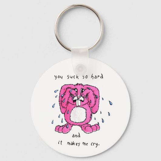 泣き叫びバニーキーチェーン キーホルダー (正面)