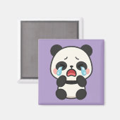 泣き叫びパンダ – かわいい悲しいパンダ磁石 マグネット (正面/裏面)