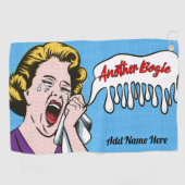 泣き叫びパーソナライズされたゴルファー用ゴルフタオル ゴルフタオル (横)