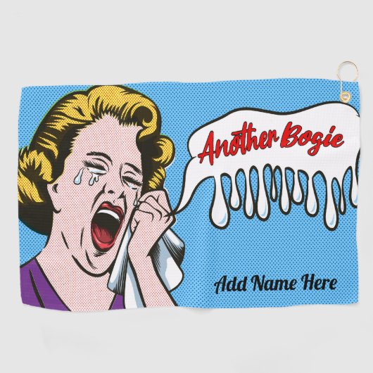 泣き叫びパーソナライズされたゴルファー用ゴルフタオル ゴルフタオル (横)