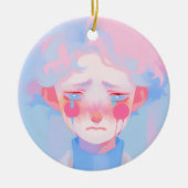 泣き叫びピエロ セラミックオーナメント (正面)