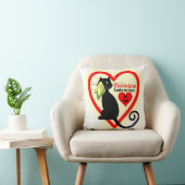 泣き叫びブラックキャットオールドファッションドバレンタインヴィンテージ クッション (椅子)