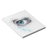 泣き叫びブルーアイ(悲しみ、悔やみや弔慰、うつ病) ノートパッド (アングル)