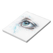 泣き叫びブルーアイ(悲しみ、悔やみや弔慰、うつ病) ノートパッド (回転)