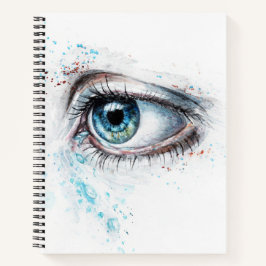 泣き叫びブルーアイ(悲しみ、悔やみや弔慰、うつ病) ノートブック