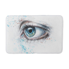 泣き叫びブルーアイ(悲しみ、悔やみや弔慰、うつ病) バスマット
