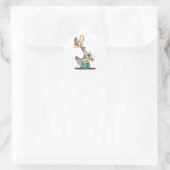 泣き叫びベビーシールを持つ人 ラウンドシール (バッグ)