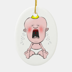 泣き叫びベビー セラミックオーナメント