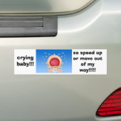 泣き叫びベビー バンパーステッカー (車上)