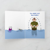 泣き叫びマンガおもしろい悔やみや弔慰グリーティングカード カード (内部)