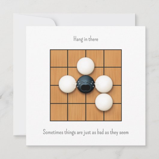 泣き叫び五石inあたりカスタムホワイトノートカード (正面)