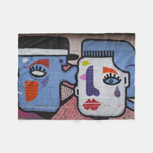 泣き叫び喜びの涙 フリースブランケット (正面(横))