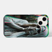 泣き叫び墓地の像をテーマにしたiPhone 16ケース iPhoneケース (裏面横)
