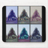 泣き叫び女性口 マウスパッド (正面)