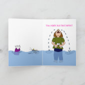 泣き叫び女性漫画おもしろいの彼女のための同情カード カード (内部)