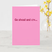 泣き叫び女性漫画おもしろいの彼女のための同情カード カード (黄色い花)