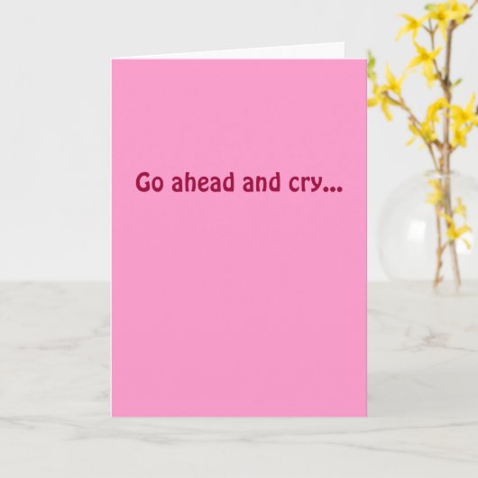 泣き叫び女性漫画おもしろいの彼女のための同情カード カード (黄色い花)