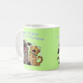 泣き叫び犬と猫 – 何という泣き叫びの恥 コーヒーマグカップ (正面左)