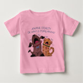 泣き叫び犬と猫 – 何という泣き叫びの恥 ベビーTシャツ (正面)